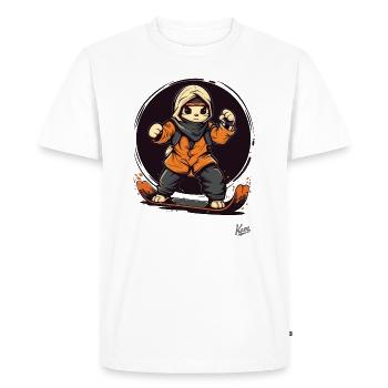 Animaux de la vieille école Snowboard - T-shirt Premium bio Homme - blanc - Devant - Nico (187cm)