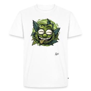 Le gobelin de la forêt toujours ivre - T-shirt Premium bio Homme - blanc - Devant - Nico (187cm)