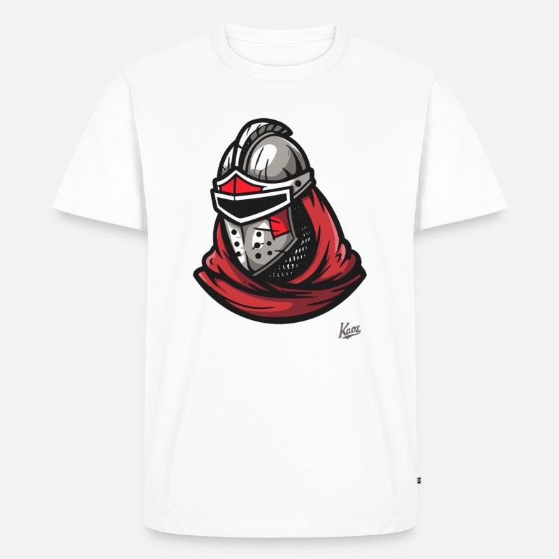 Mittelalterlicher Helm arabischer Ritter - Männer Premium Bio T-Shirt - Weiß