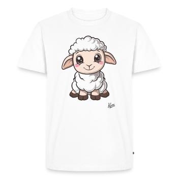 Cute little sheep - Men's Premium Organic T-Shirt - white - Front - Nico (187cm)