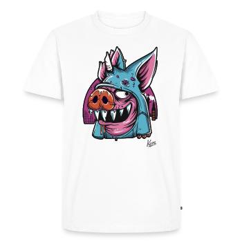 Quasi-Modo drôle : Le cochon de dessin animé de Notre - T-shirt Premium bio Homme - blanc - Devant - Nico (187cm)
