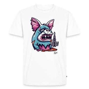 Monster Creature - Men's Premium Organic T-Shirt - white - Front - Nico (187cm)