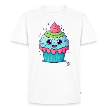 Overdose of Cuteness - Cutest Cupcake - Men's Premium Organic T-Shirt - white - Front - Nico (187cm)