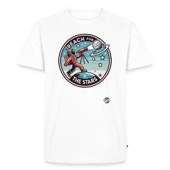 Atteignez les étoiles - Astronauten Design - T-shirt Premium bio Homme - blanc - Devant - Nico (187cm)