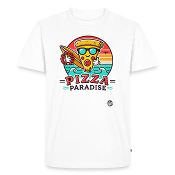 Une part de paradis pour les surfeurs - T-shirt Premium bio Homme - blanc - Devant - Nico (187cm)