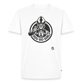 La foi est avec toi, tu peux le faire, ma fille ! - T-shirt Premium bio Homme - blanc - Devant - Nico (187cm)