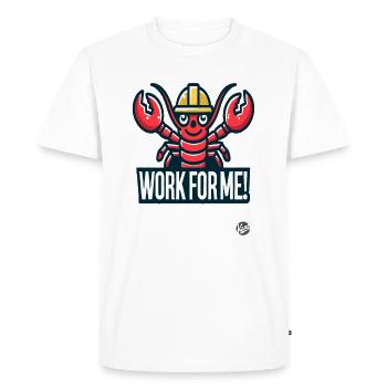 Ouvrier du bâtiment Hummer, travaille pour moi - T-shirt Premium bio Homme - blanc - Devant - Nico (187cm)