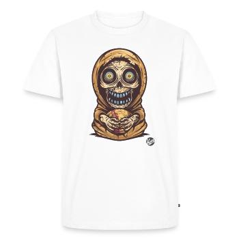 Matriochka Zombie Squelette Crâne - T-shirt Premium bio Homme - blanc - Devant - Nico (187cm)