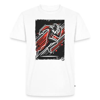Coureur dynamique - T-shirt Premium bio Homme - blanc - Devant - Nico (187cm)