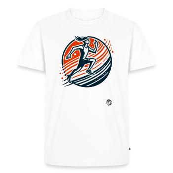 Runner's High, Marathon Jogging and Running - Men's Premium Organic T-Shirt - white - Front - Nico (187cm)