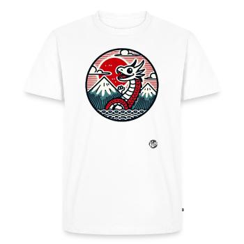 Drôle de dragon chinois - T-shirt Premium bio Homme - blanc - Devant - Nico (187cm)