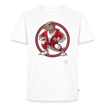 Cool Sports Fashion Jogging Suit Dino - Men's Premium Organic T-Shirt - white - Front - Nico (187cm)
