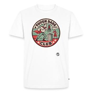 Tough Dads Club : Sortir les poubelles - T-shirt Premium bio Homme - blanc - Devant - Nico (187cm)