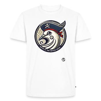 Dove of the Seven Seas Pirate - Men's Premium Organic T-Shirt - white - Front - Nico (187cm)