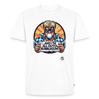 They live and: I have no more chewing gum - Men's Premium Organic T-Shirt - white - Front - Nico (187cm)