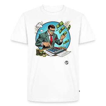 Superhero Accountant - Men's Premium Organic T-Shirt - white - Front - Nico (187cm)