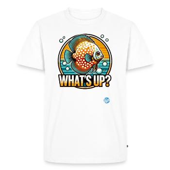 Aquarium discus fish: What's going on? - Men's Premium Organic T-Shirt - white - Front - Nico (187cm)