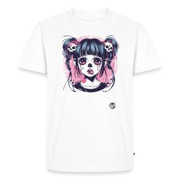 Drôle de fille gothique - T-shirt Premium bio Homme - blanc - Devant - Nico (187cm)
