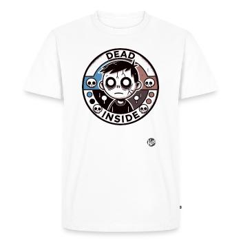 Zombie Boy: Dead Inside - Men's Premium Organic T-Shirt - white - Front - Nico (187cm)