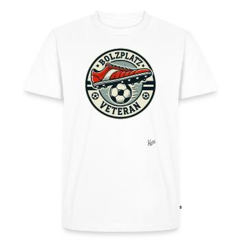 Football Terrain de football Vétéran - T-shirt Premium bio Homme - blanc - Devant - Nico (187cm)
