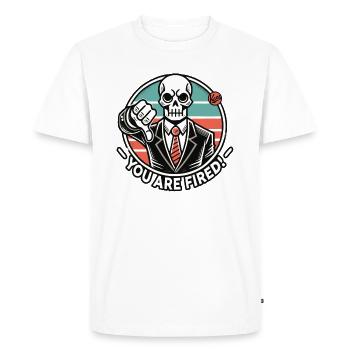 Le squelette dit que vous êtes tiré avec les pouces vers le bas - T-shirt Premium bio Homme - blanc - Devant - Nico (187cm)