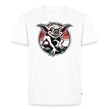 Mon chéri le Cochon Gobelin - T-shirt Premium bio Homme - blanc - Devant - Nico (187cm)