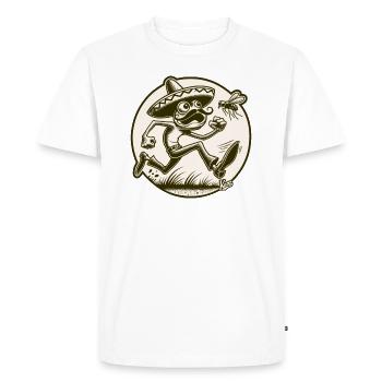 Mexican frog with sombrero - Men's Premium Organic T-Shirt - white - Front - Nico (187cm)