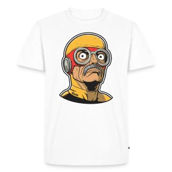 Old Super Hero - Men's Premium Organic T-Shirt - white - Front - Nico (187cm)