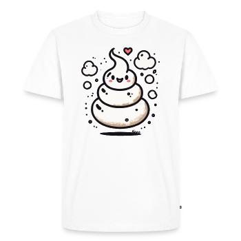 Little Ghost Poop Is Cute And Funny - Men's Premium Organic T-Shirt - white - Front - Nico (187cm)