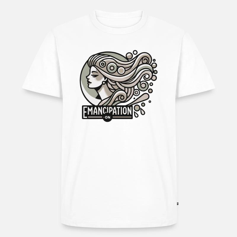 Emanzipation an - Männer Premium Bio T-Shirt - Weiß