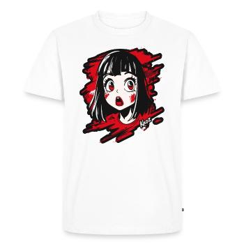 Fille de dessin animé - T-shirt Premium bio Homme - blanc - Devant - Nico (187cm)