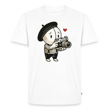 Le photographe timide de la pantomime - T-shirt Premium bio Homme - blanc - Devant - Nico (187cm)