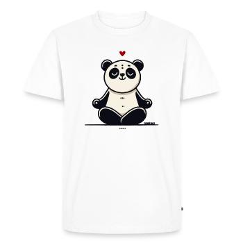 Zen Yoga Panda of Love - Men's Premium Organic T-Shirt - white - Front - Nico (187cm)