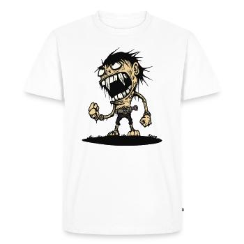 Hungry angry caveman - Men's Premium Organic T-Shirt - white - Front - Nico (187cm)