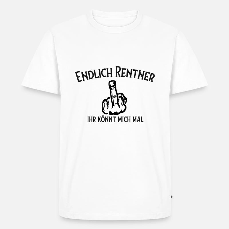 Rentner - Männer Premium Bio T-Shirt - Weiß
