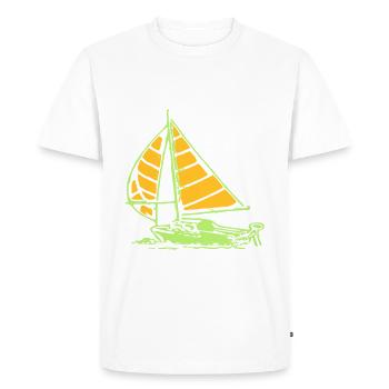 booti - Men's Premium Organic T-Shirt - white - Front - Nico (187cm)