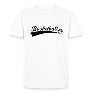 Basketball Basket-ball basket - T-shirt Premium bio Homme - blanc - Devant - Nico (187cm)