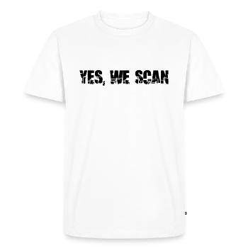 oui nous scannons - T-shirt Premium bio Homme - blanc - Devant - Nico (187cm)