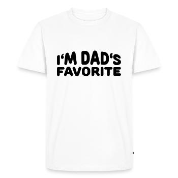 I'm Dad's Favorite - Men's Premium Organic T-Shirt - white - Front - Nico (187cm)