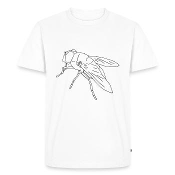 Mouche mouche mouche - T-shirt Premium bio Homme - blanc - Devant - Nico (187cm)