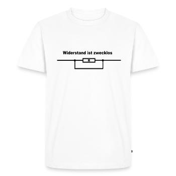 La résistance est futile - T-shirt Premium bio Homme - blanc - Devant - Nico (187cm)