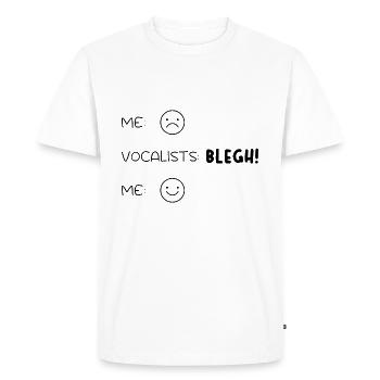 Blegh Metal Musik - Männer Premium Bio T-Shirt - Weiß - Vorne - Nico (187cm)