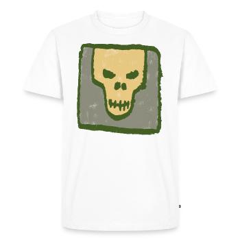 Icône de crâne - T-shirt Premium bio Homme - blanc - Devant - Nico (187cm)