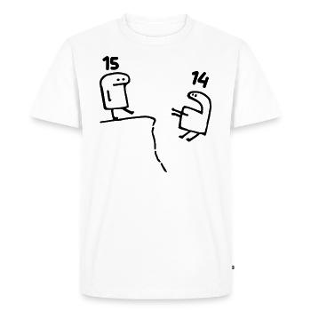15 ans - Cadeau 15e Anniversaire Amusant 15 ans - T-shirt Premium bio Homme - blanc - Devant - Nico (187cm)