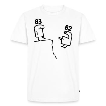 83 ans - Cadeau 83e Anniversaire Amusant 83 ans - T-shirt Premium bio Homme - blanc - Devant - Nico (187cm)