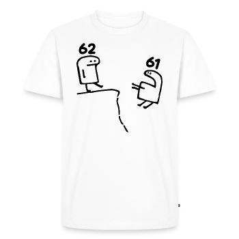 62 ans - Cadeau 62e Anniversaire Amusant 62 ans - T-shirt Premium bio Homme - blanc - Devant - Nico (187cm)