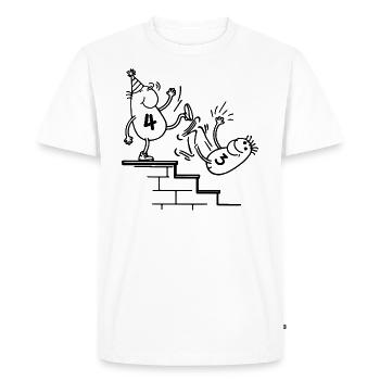 4th Birthday Party Funny For 4 Years Old - T-shirt Premium bio Homme - blanc - Devant - Nico (187cm)