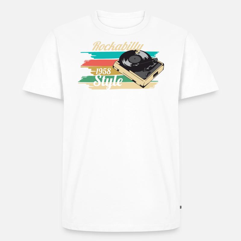 rockabilly - Männer Premium Bio T-Shirt - Weiß