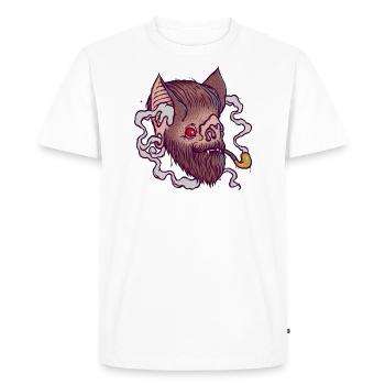 BAT HIPSTER - T-shirt Premium bio Homme - blanc - Devant - Nico (187cm)
