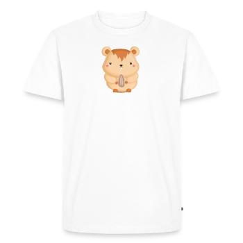 Hamster T-Shirt - T-shirt Premium bio Homme - blanc - Devant - Nico (187cm)